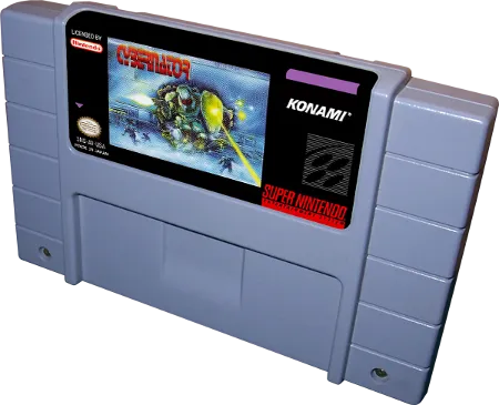 North American Super Nintendo cartridge for Cybernator, the export title for Assault Suits Valken.