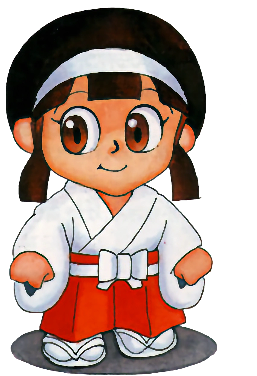 Rocky the tanuki, Pocky's masked companion, in official Natsume promotional artwork.