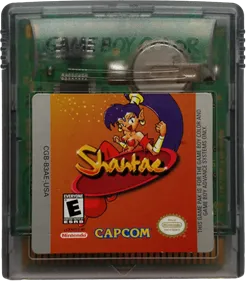 Shantae Game Boy Color cartridge in transparent green.